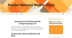 Desktop Screenshot of ponderhealth.com